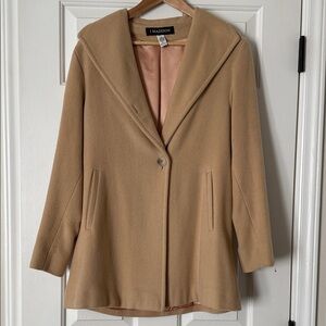 1 Madison 95% Wool/5% Cashmere Camel Coat with Satin Lining